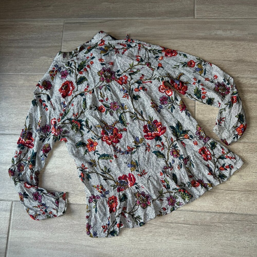 Maeve by Anthropologie Floral Collared Long Sleeve Blouse – Women’s 8 - Picture 8 of 8